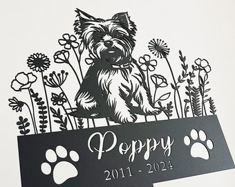 Custom Dog Memorial Stake, Pet Design Garden Sign, Gift for Pet, Dog Grave Marker,  Personalized Dog Garden Sign, Pet Loss Gift