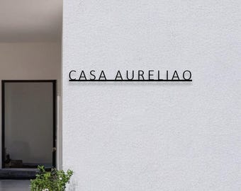 Custom metal sign, House name sign, Outdoor House Name Plaque, Outdoor House Signs, Traditional, Gift for him, casa metal sign