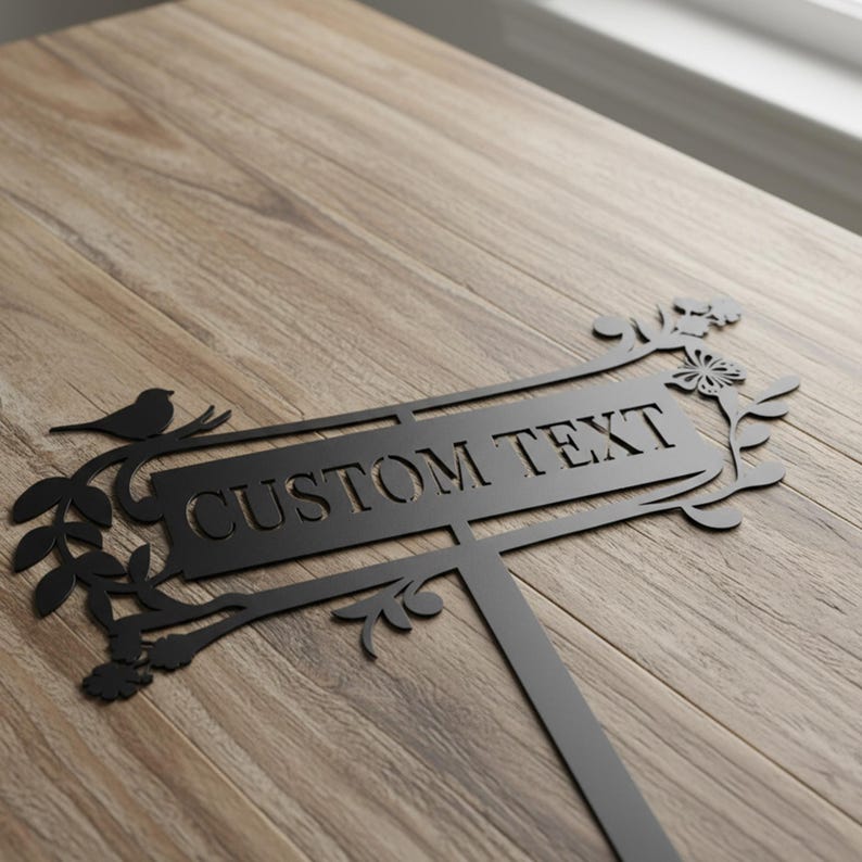 Gardener Name Sign, Custom Garden Sign With Stake, Flower Design ...