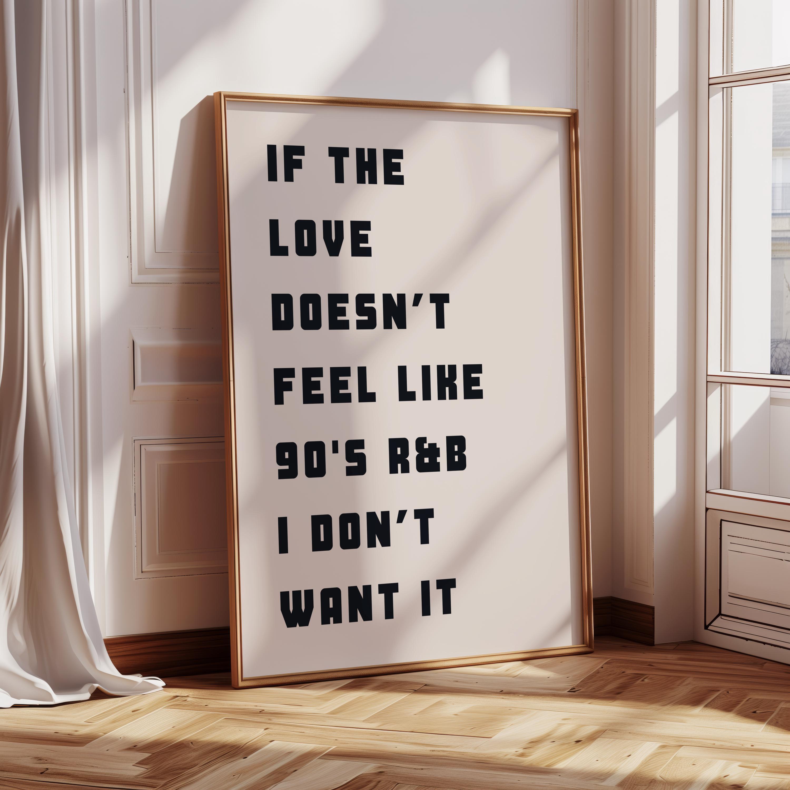 90s R&B Typography Print | Retro Music Poster (instant Download) - Etsy