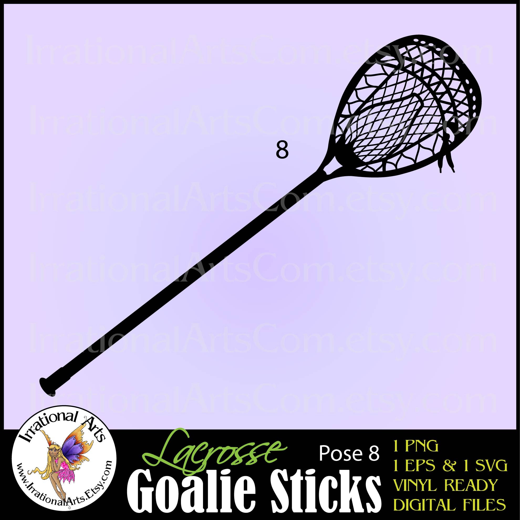 Lacrosse Sticks INSTANT DOWNLOAD 1 Vector .eps, Svg, Jpg & 1 .png