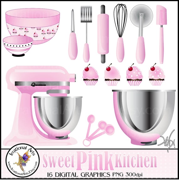 Printable Pink Kitchen Clipart