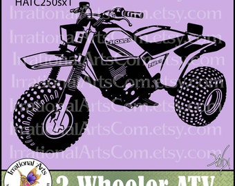 ATV Off-road Vehicle HATC250sx1 - with 1 EPS & 1 SVG Vinyl Ready Image and 1 Png clipart Digital graphics files 3 wheeler (Instant Download)