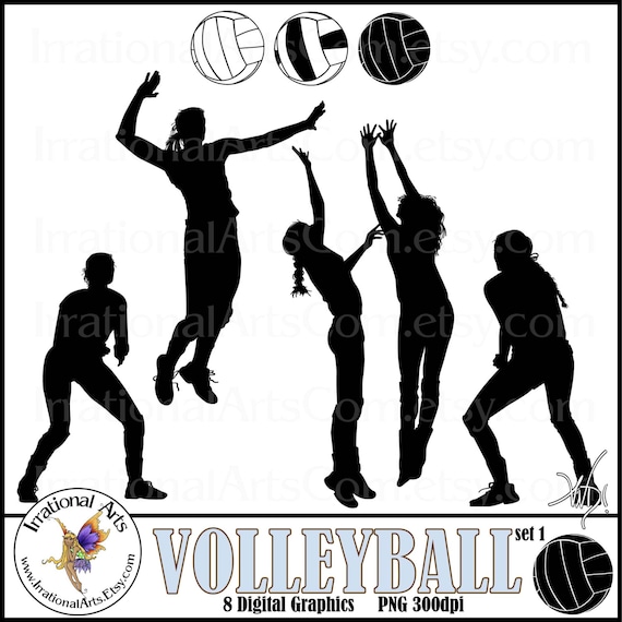 Clipart Woman Setting Volleyball