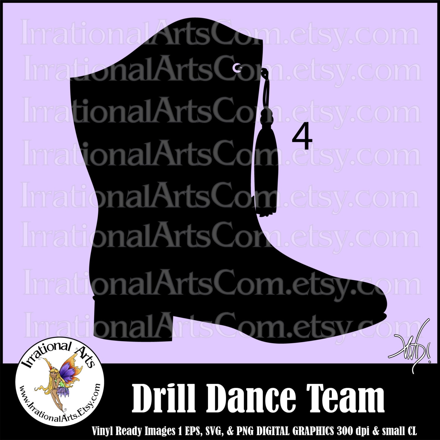 Drill Dance Team Silhouettes Pose 4 Boot 1 EPS & SVG Vinyl Etsy