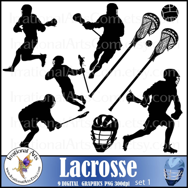 Lacrosse Players Set 1 MEN With 9 PNG Digital Clipart - Etsy