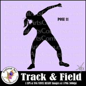 Shot Put Track and Field Pose 11 Silhouette - Vinyl Ready Image clipart digital gráfico - 1 EPS 1 SVG & 1 Png (Instant Download)