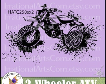 ATV Off-road Vehicle HATC250sx2 - with 1 EPS & 1 SVG Vinyl Ready Image and 1 Png clipart Digital graphics files 3 wheeler (Instant Download)