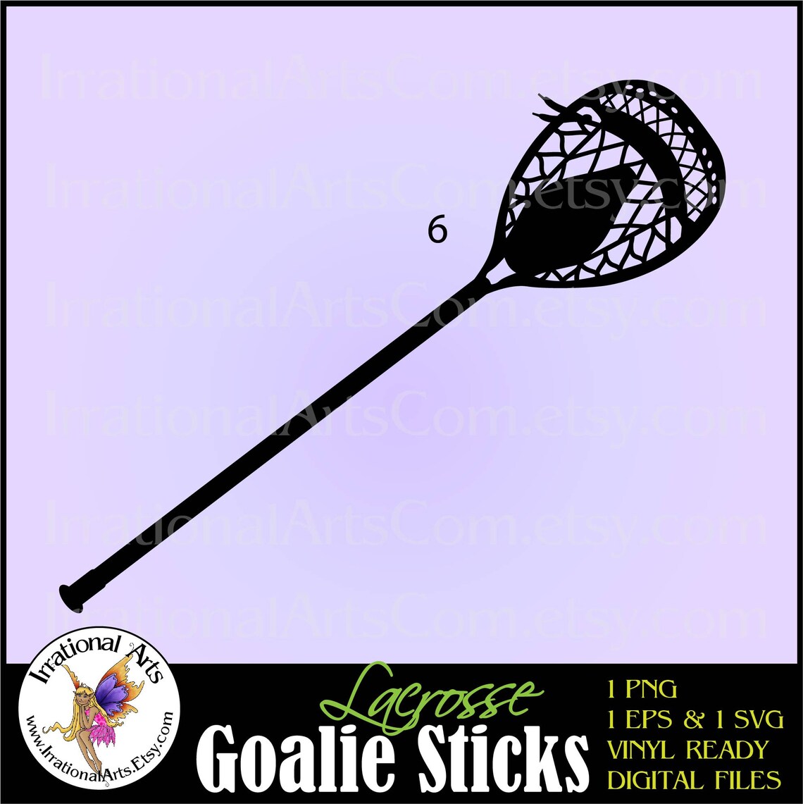 Lacrosse Goalie Sticks Pose 6 With 1 Vinyl Ready Vector Etsy UK