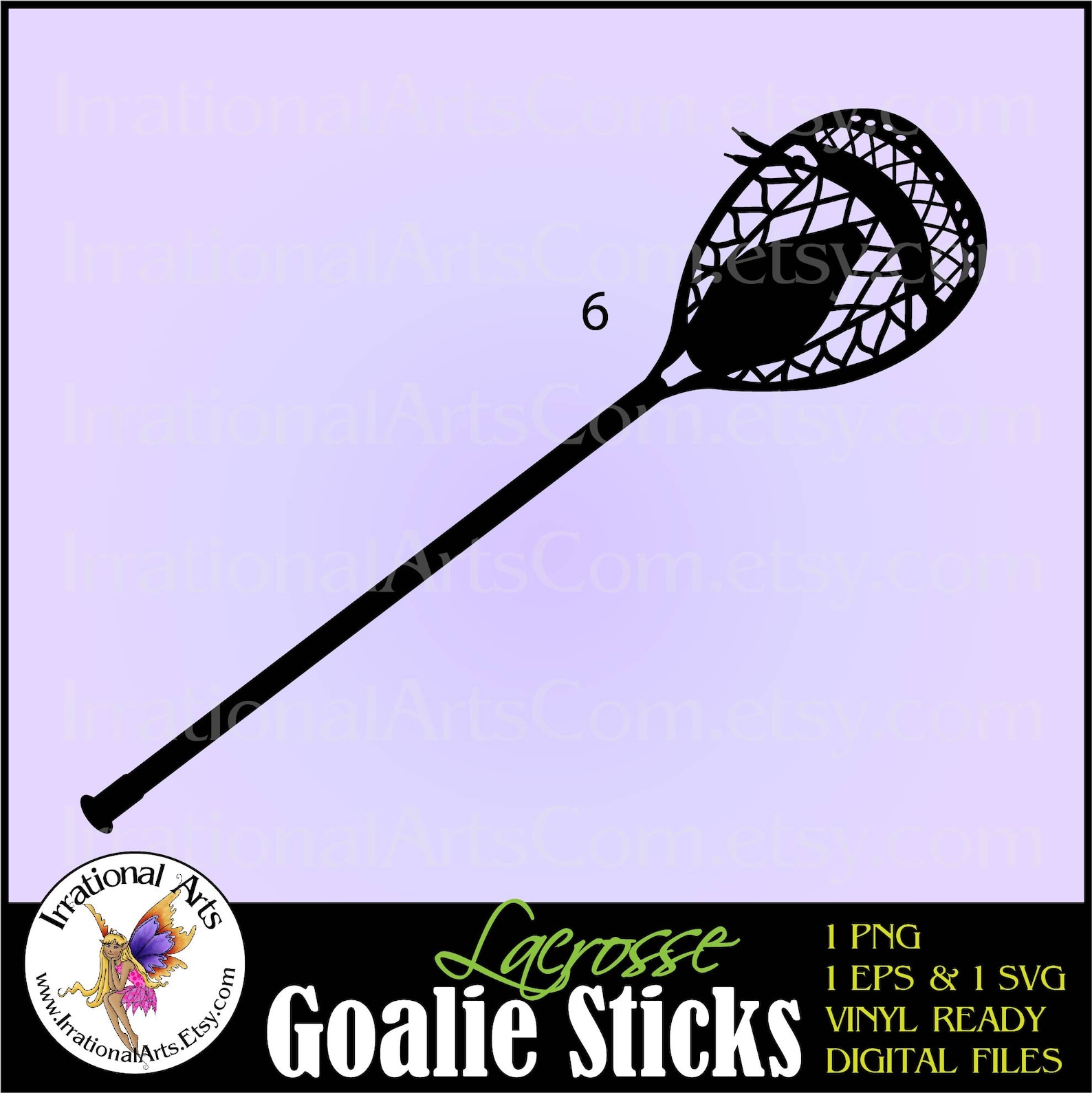 Lacrosse Goalie Sticks Pose 6 With 1 Vinyl Ready Vector Etsy