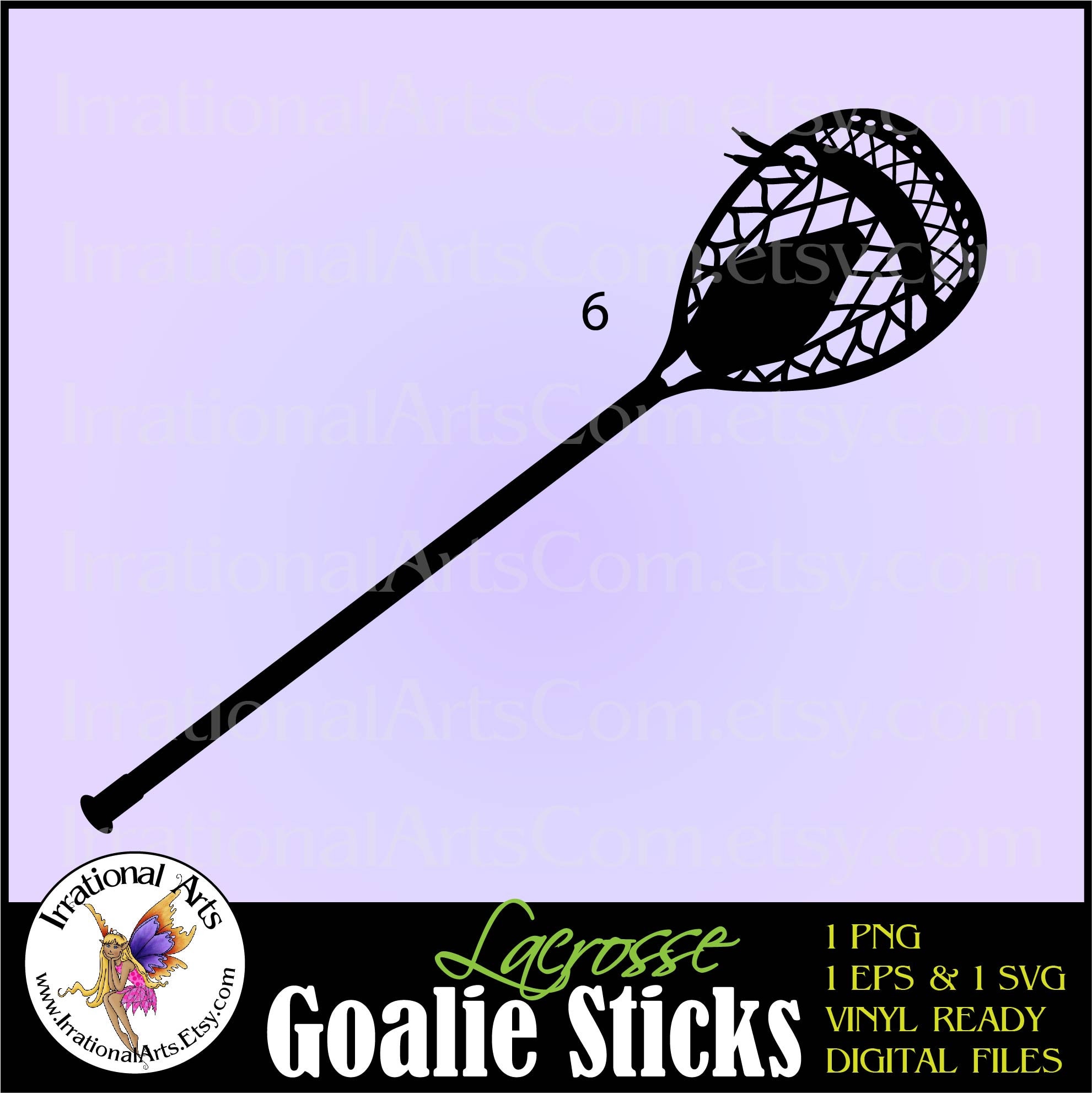 Lacrosse Goalie Sticks Pose 6 with 1 Vinyl Ready Vector Etsy