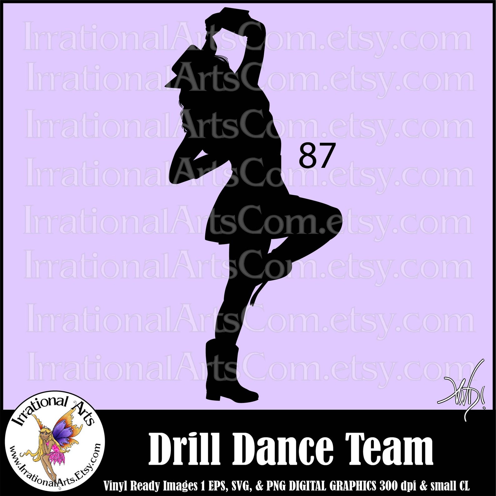 Drill Dance Team Silhouettes Pose 87 With 1 EPS & SVG Vinyl Etsy