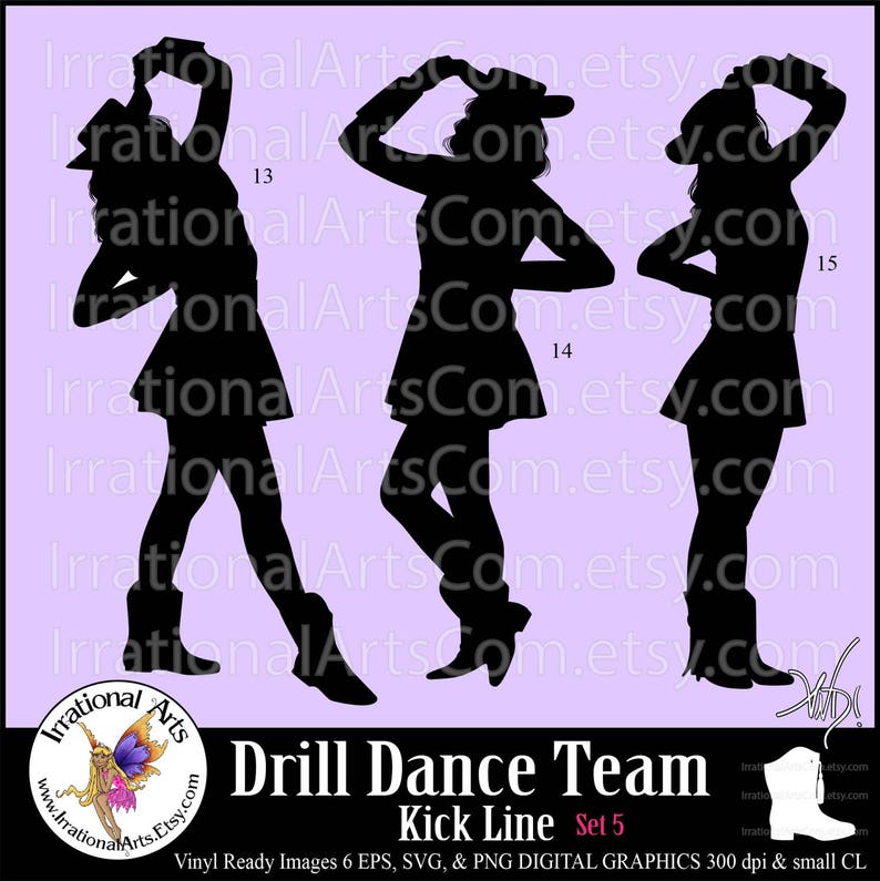 Drill Dance Team Silhouettes Set 5 With 3 EPS & SVG Vinyl Etsy