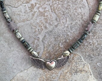 Winged Heart Necklace