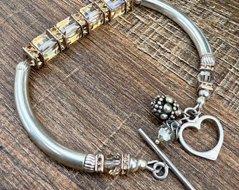 Rio de Janeiro Bracelet - Swarovski Crystals and Sterling Silver