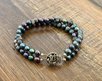 Montrose - Double Peacock Pearl Bracelet