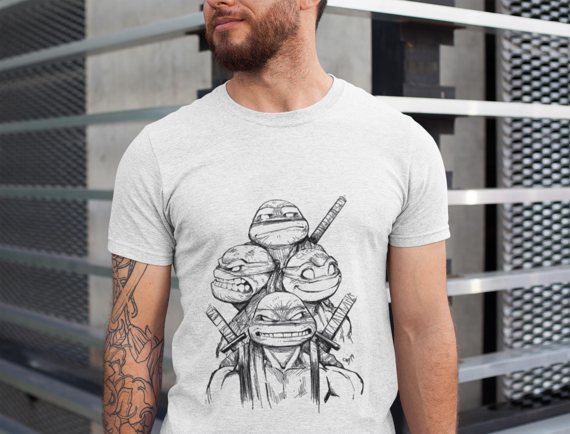 Ninja Turtle grafisch T-shirt: uniseks softstyle katoenen retro-T-shirt