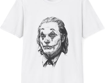 T-shirt met Joker-personage: uniseks zachte 100% katoenen T-shirt