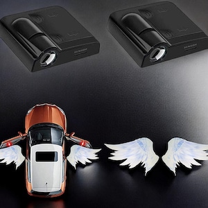 Bezprzewodowe światła projektora LED do drzwi samochodowych Angel Wings Welcome Lamp Uniwersalne światło laserowe z logo uprzejmości Zasilane bateryjnie Bez okablowania