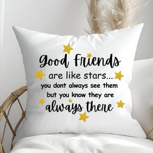 Good Friends pillow, best friend gift, friendship pillow, birthday friend gift, decorative pillow, special sister gift, gift for daughter