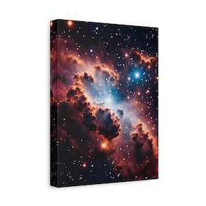 Canvas Print, Glowing Nebula Image, Space Wall Art Decor, Galaxy Poster, Astronomy Wall Hanging