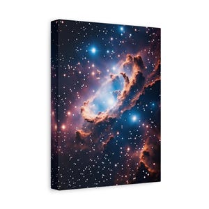 Canvas Wall Art, Epic Glowing Nebula, Galaxy Space Decor, Large Art Print, Astronomy Gift, Universe Poster