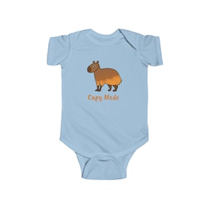 Infant Bodysuit, Cute Capybara Mode Cartoon, Capybara Lover Gift, Baby Shower Onesie, Funny Animal Outfit, Infant Romper