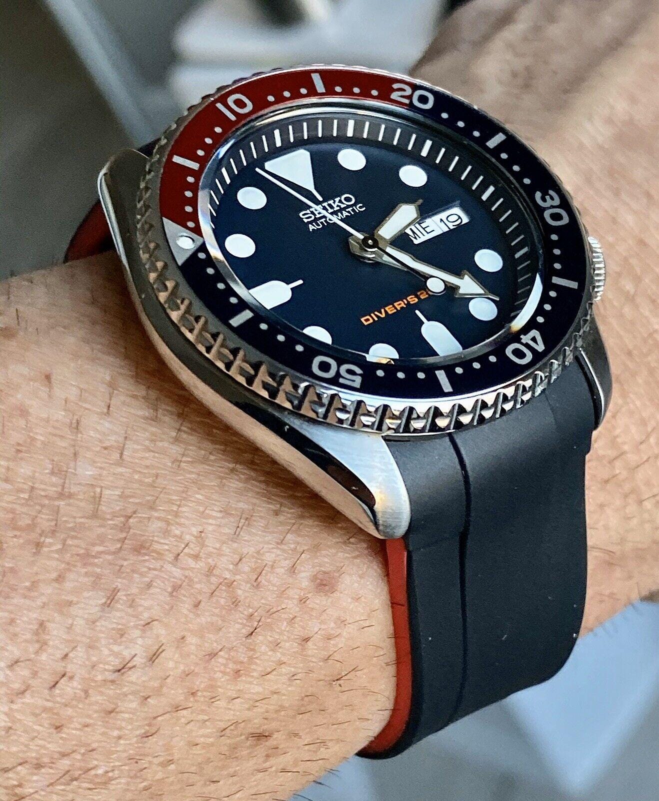 leather strap seiko skx007