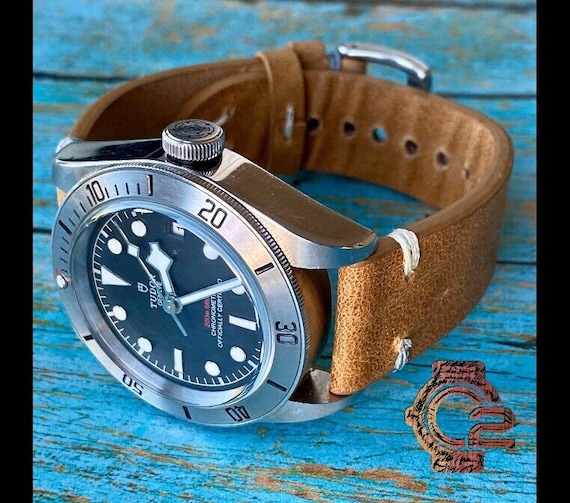 Bracelet Montre Cuir Crazy Horse ANNEFIT - Dégagement Rapide 18-22mm