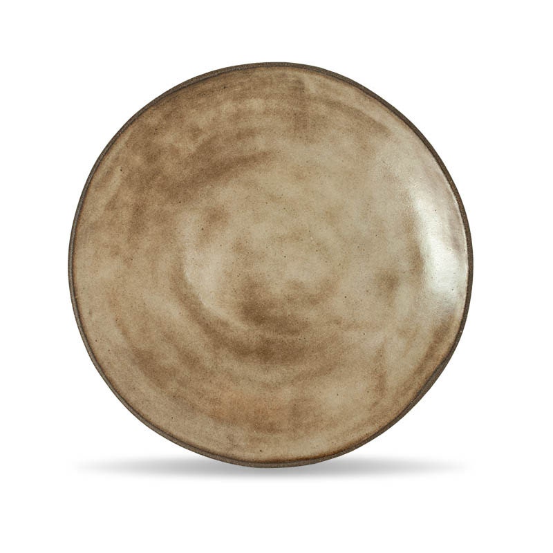 Dinner plate glossy brown plate ceramic tableware pottery Etsy