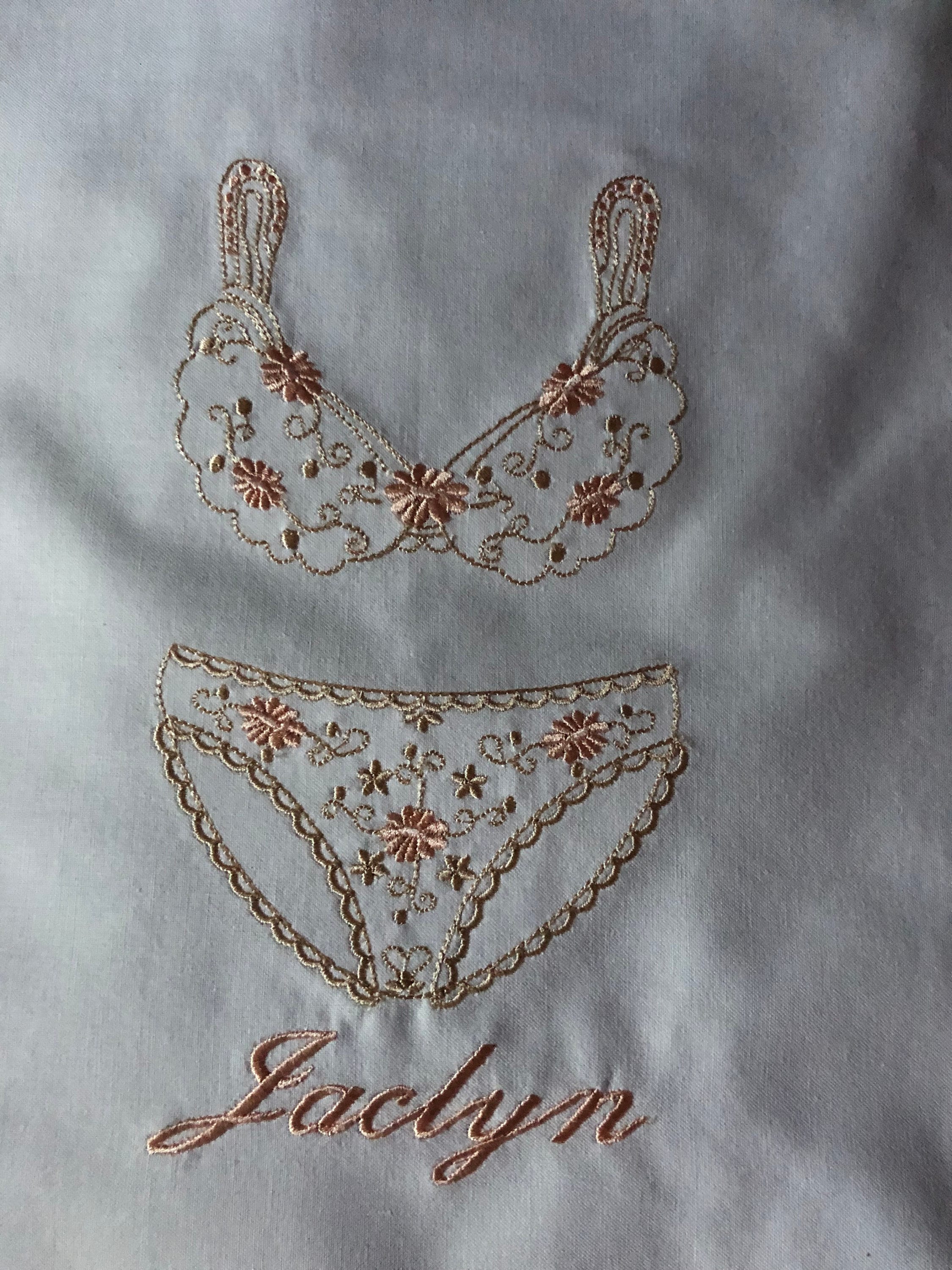 Bridal Embroidery Small Lingerie Bag main image 1