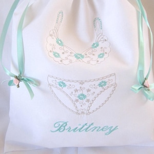 Personalized Lingerie Bag Embroidered