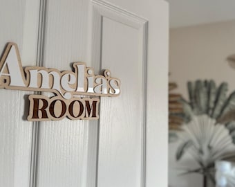 Personalized Wooden Name Sign | Acrylic & Birchwood Nursery Decor