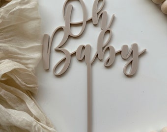 Cake Topper  | Boho | Baby shower | Theme | Decor | Oh Baby