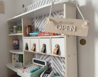 Pretend | Role Play | Shop Sign | School Nursery Preschool | Wooden Toy | Decor | Children’s | Playroom