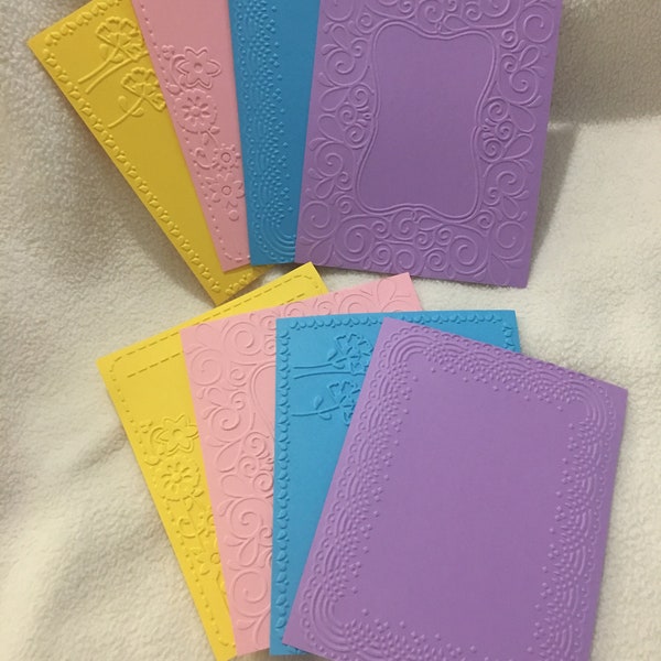 Scrapbook Mats...8 Piece Set of Very Pretty Frame Your Sentiments Embossed Scrapbook Photo Mats or Card Fronts