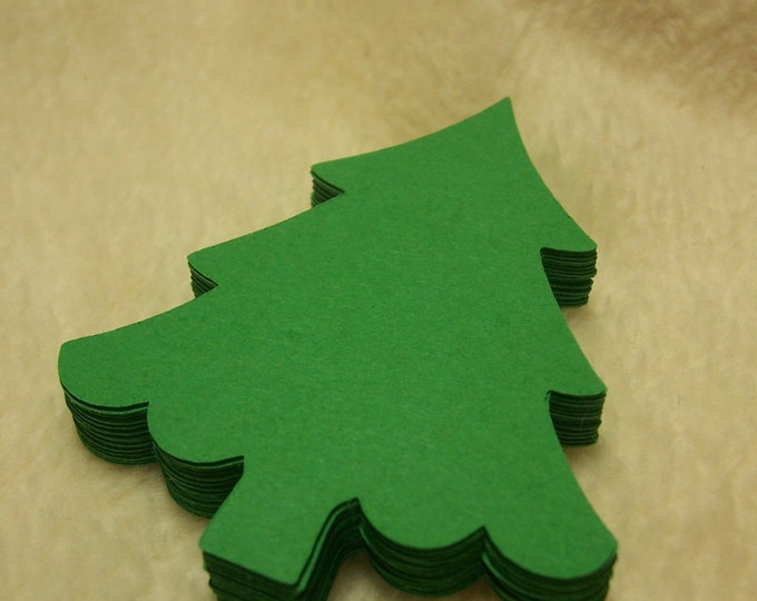 Paper Christmas Trees...20 Piece Set of Very Pretty Christmas Tree Die Cut Scrapbooking