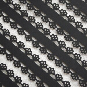 Ensemble de 15 bordures de scrapbooking noir très élégant, corbeau noir floral vintage