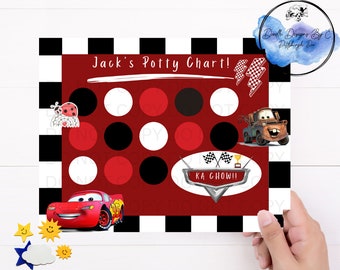 Cars Lightning McQueen Tow Mater Potty Chart Digital Download | Potty Training Digital File | Toddler Digital File | Potty Training | Cars