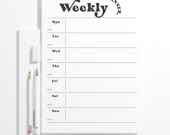 Planificador semanal minimalista: imprimible de dos páginas (PDF)