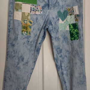 Refashioned jeans patchwork size 18W