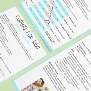 Puede incluir: Hoja de trabajo de Coding for Kids: Algoritmos de ordenaci&oacute;n con instrucciones y ejemplos de ordenaci&oacute;n por selecci&oacute;n, un m&eacute;todo de ordenaci&oacute;n simple. La hoja de trabajo incluye una representaci&oacute;n visual de los pasos involucrados en la ordenaci&oacute;n de una lista de n&uacute;meros.