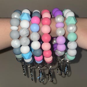 Silicone Beaded Wristlet | Beaded Keychain