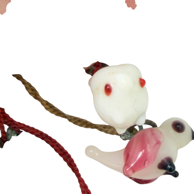 Rare Vintage Japanese Celluloid Animal Charms on Original Celluloid Ring | 8 Miniature Figures | c. 1920s–30s image 9