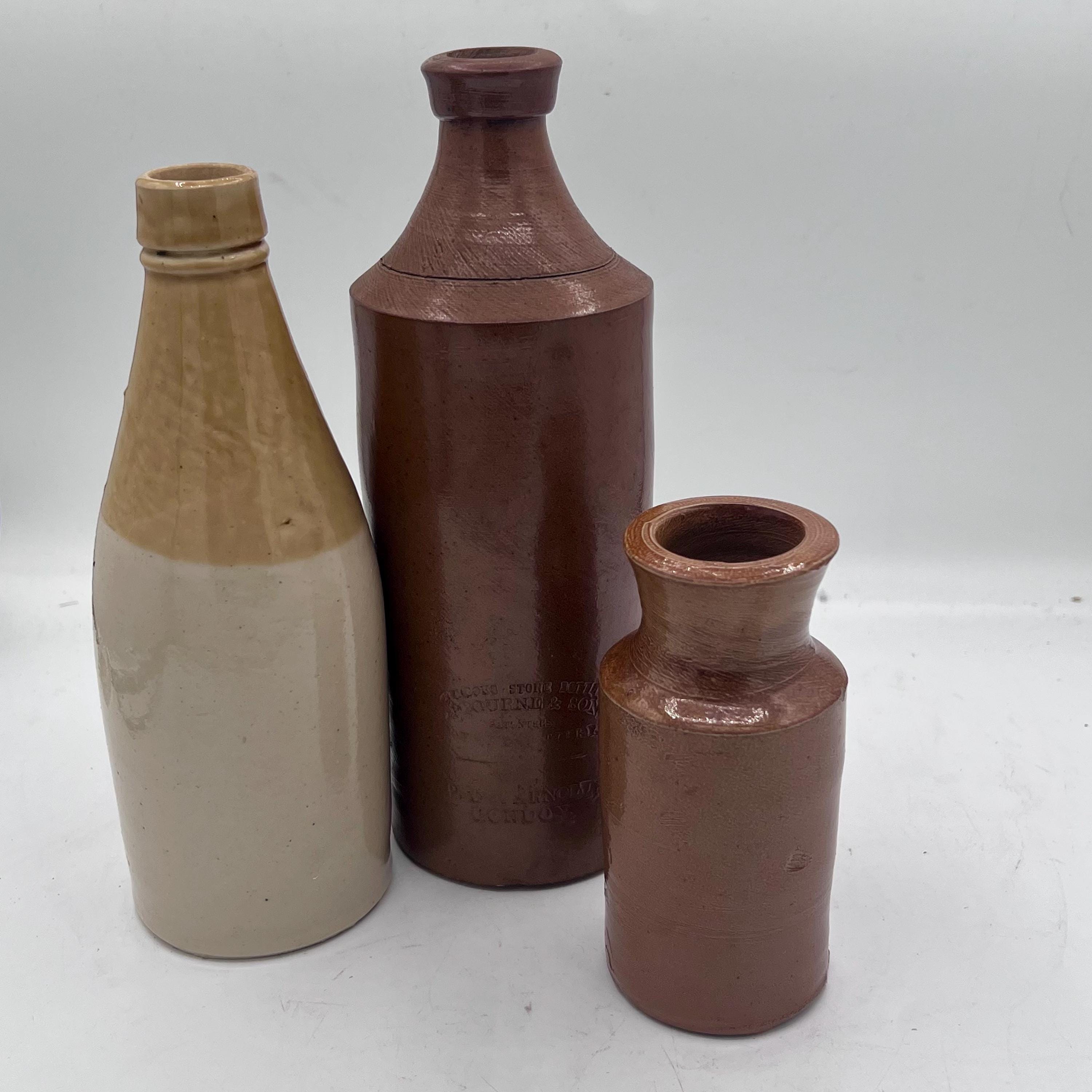 アンティーク ストーンウェア ボトル / イングランド ミネラル