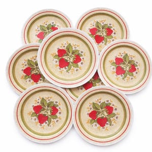 Vintage Strawberry Dinner Plates - Etsy