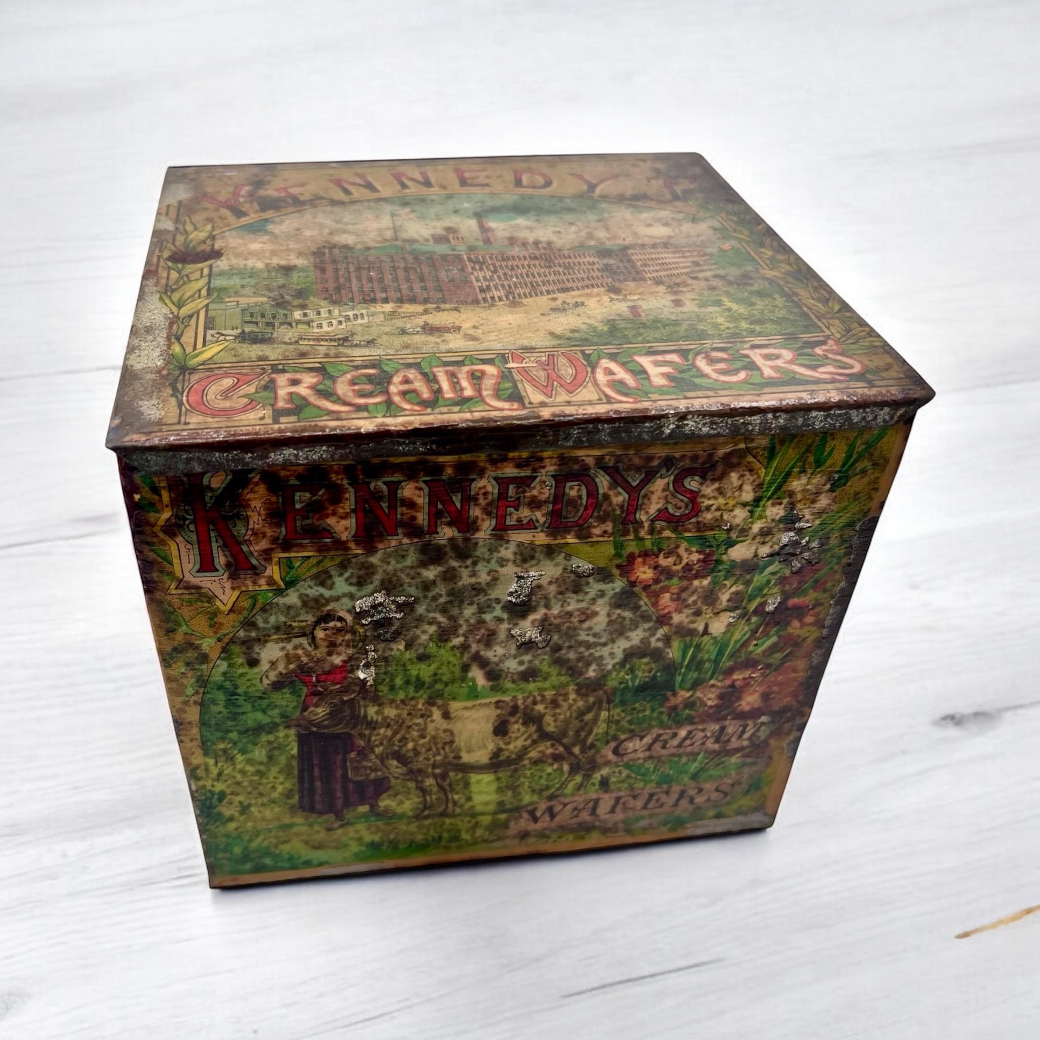 Antique biscuit tin - Etsy 日本