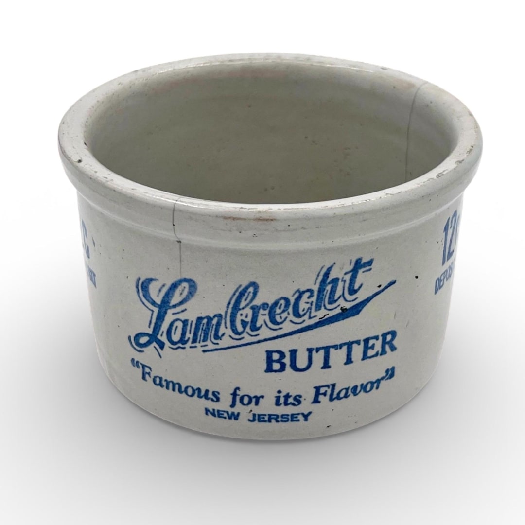 LAMBRECHT Dairy Butter Crock/antique Dairy Crock/farmhouse Cottage