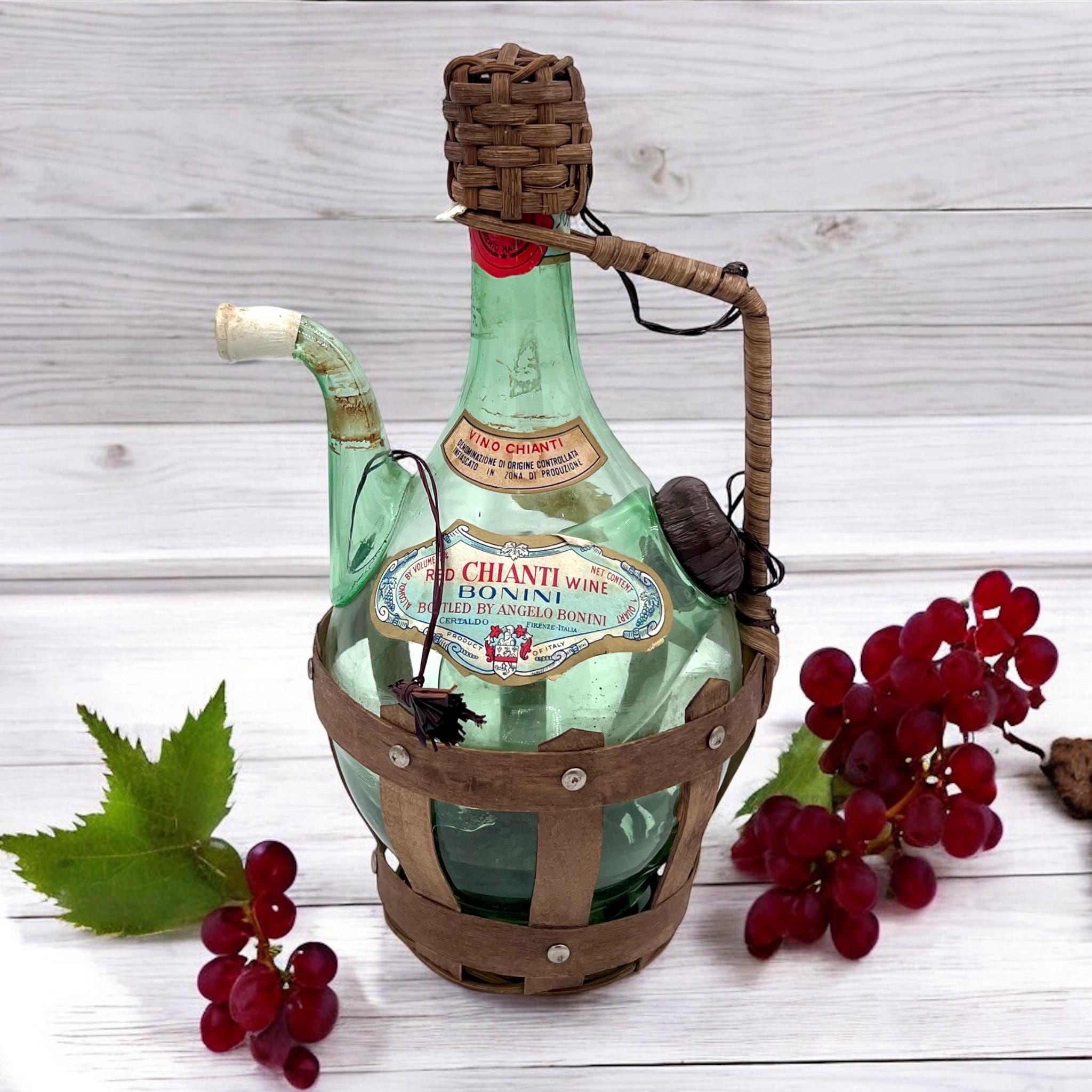 Vintage Chianti Wine Bottle With Ice Chamber/italian Wine Bottle