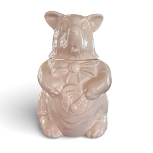 Pote de biscoitos vintage McCoy/Pote de biscoitos de cerâmica com urso/Pote de biscoitos de grés com urso de pelúcia, decoração de cozinha retrô/anos 1940